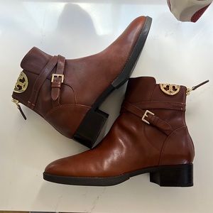 Tory Burch Sydney Ankle Boots | Cognac | Size 7.5